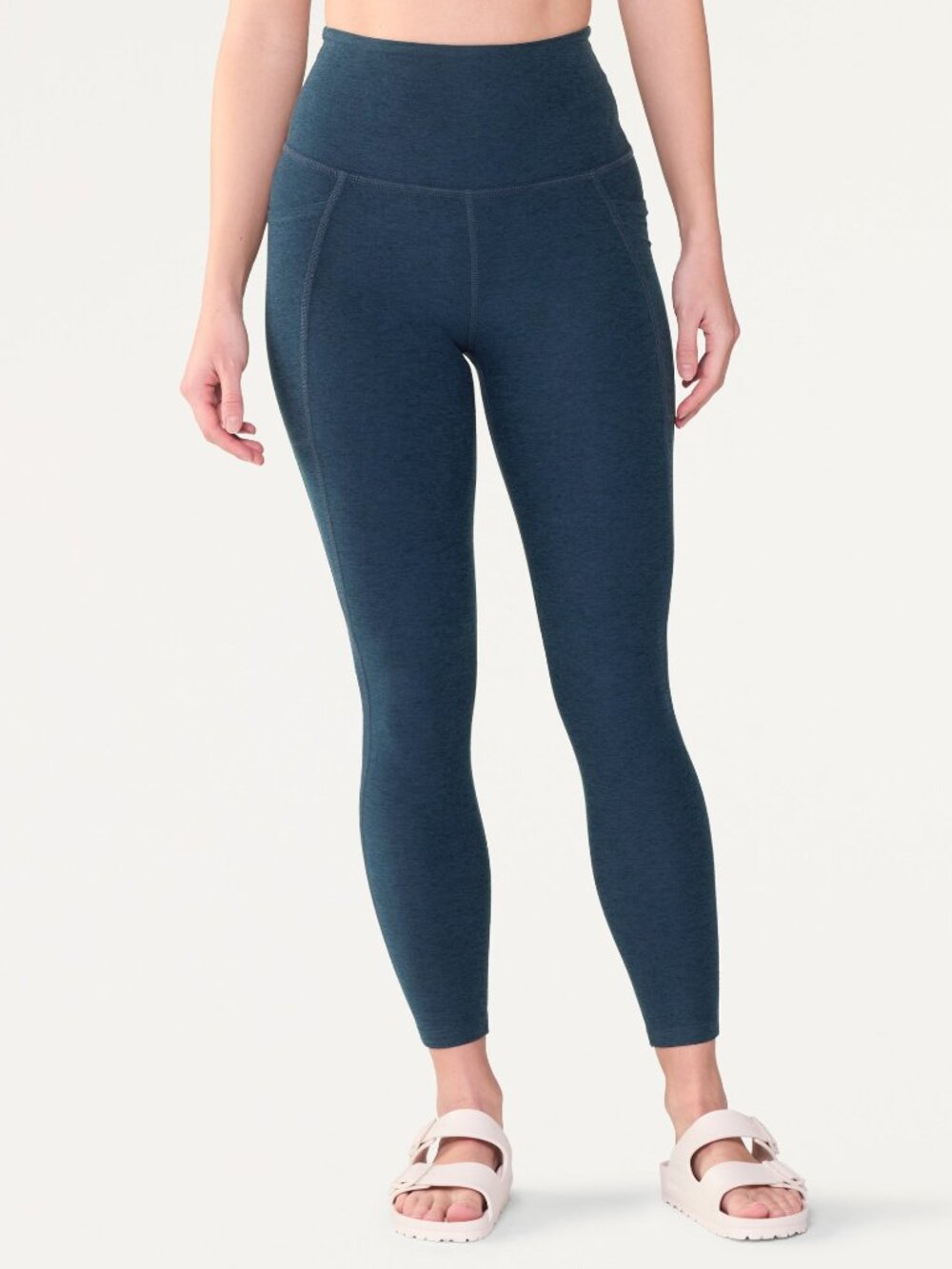 NWT S Beyond Yoga Out Of Pocket High Waist Midi Leggings *NOCTURNAL NAVY - Picture 3 of 11